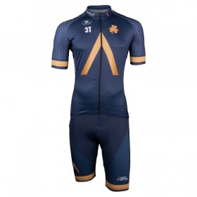 Tenue Cycliste et Cuissard à Bretelles 2018 Aqua Blue Sport N001